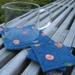 Denim Print Coasters and Trivet