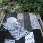 Black and White Quilted Table Runner