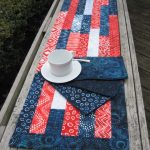 Patriotic Batik Quilted Table Runner