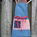 Stripe and Floral Double Pocket Apron