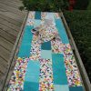 Watercolor Triangles Quilted Table Runner - Image 4