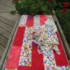 Watercolor Triangles Quilted Table Runner - Image 3