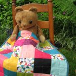 Watercolor Triangles Doll Quilt