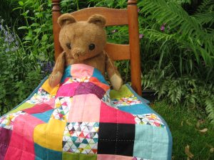 Watercolor Triangles Doll Quilt
