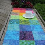 Tropical Batik Tiles Quilted Table Runner