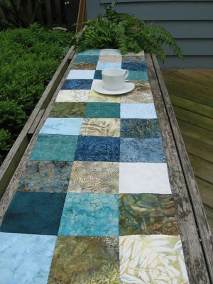 Sea and Sky Quilted Table Runner