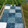 Indigo Batik Tiles Quilted Table Runner - Image 2