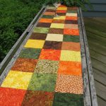 Fall Batik Tiles Quilted Table Runner