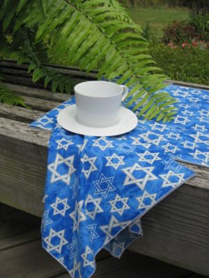 Textured Blue Dinner Napkins
