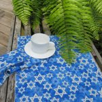 Textured Blue Table Runner