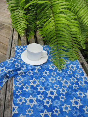 Textured Blue Table Runner